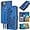 Blue, variant on for iPhone 11 Pro Max Wallet Case,11 Pro Max Phone Case Card Holder Floral Leather Kickstand Flip Cases,Wrist Strap, Closure,Shockproof Protective Cute Cover (Rose Gold)
