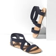 thumbnail image 3 of Sandalias Gladiador Planas con Tira Elástica para Mujer DREAM PAIRS en Azul Marino, 3 of 5