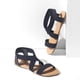 thumbnail image 3 of Sandalias Gladiador Planas con Tira Elástica para Mujer DREAM PAIRS en Azul Marino, 3 of 5
