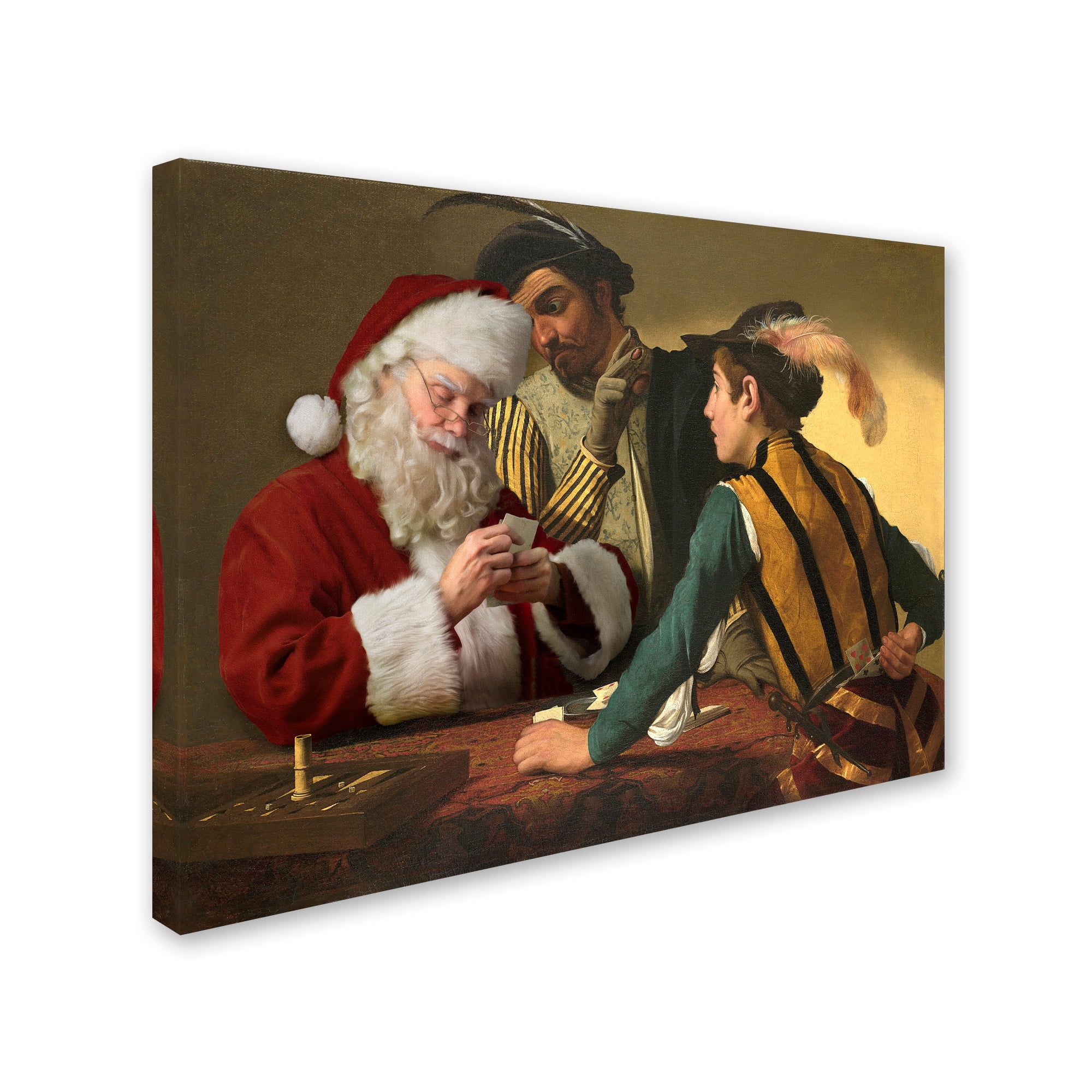 Trademark Fine Art 'Caravaggio-The Cardsharps' Canvas Art by Ed Wheeler