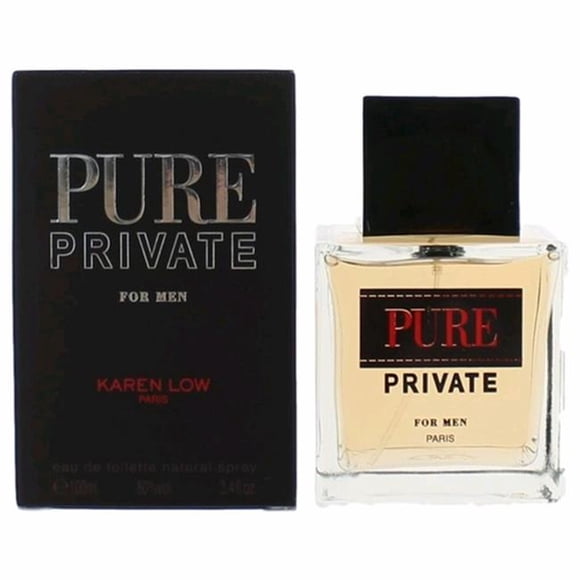 Karen Low ampup34s Pure Private 3.4 oz Eau De Toilette Spray for Mens