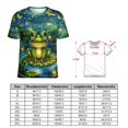 thumbnail image 2 of Frog Moonlight Night Women's T-Shirt Short Sleeve T Shirts Tops Tee Ladies Loose T, 2 of 7