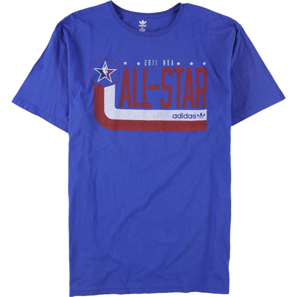 Adidas Mens 2011 NBA All-Star Graphic T-Shirt, blue, M