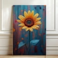 thumbnail image 4 of Sunflower Flower Canvas Wall Art 8x12 inches - Watercolor Sunflower Flower Canvas Wall Art Vintage Botanical Floral Decor for Living Room Bedroom, 4 of 5