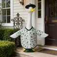 thumbnail image 4 of Porch Goose Soccer Outfits, Summer Porch Goose Outfit Football Print Goose Costumes with Hat for 23 Inch Goose Statue Patio Yard Garden Decor, Summer Decorations for Home, 4 of 6