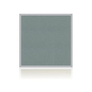 Ghent's Vinyl 4' x 4' Bulletin Board with Aluminum Frame in Stone