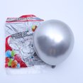 thumbnail image 3 of Chrome Metallic Balloons 50 pcs 12 inch Thick Latex balloons for Birthday Wedding Party Decorsilver, 3 of 5