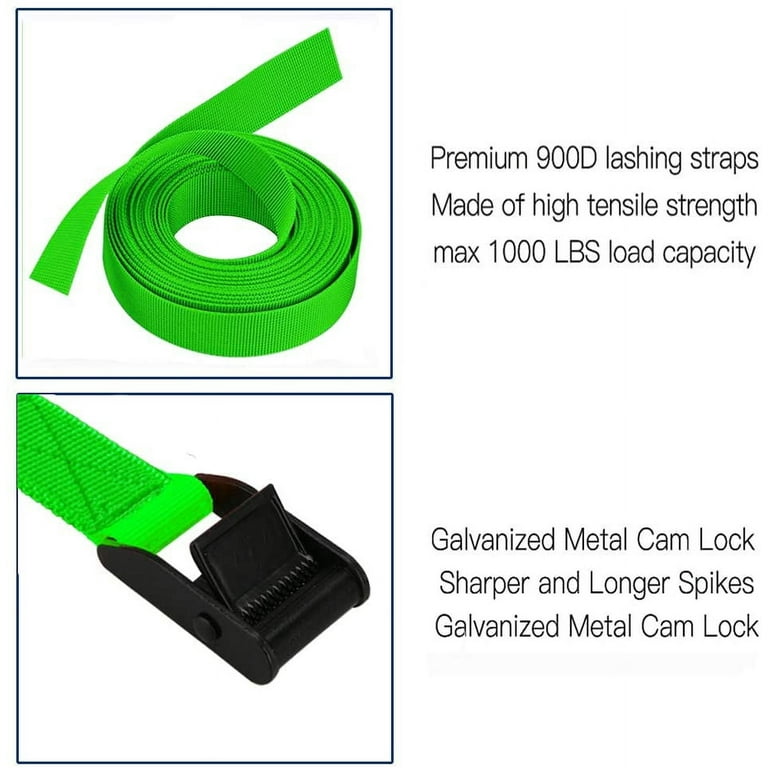 Lashing Straps For Sale Heavy Duty Cam Buckle Tie Down Straps - 1" X 6.5ft Nylon Lashing Straps 500lb Capacity For Motorcycle, Kayak, Cargo Home Depot Lashing Straps