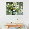 thumbnail image 2 of Nawypu  White Flower Picture Decor Wall Art Canvas Print Vintage Floral Wall Decoration Bedroom Bathroom, 2 of 6