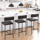 thumbnail image 5 of Set of 2 counter height bar stools con footrest - pu leather bar sillas con back para kitchen island, apartment, o counter bar, fácil montaje, classic negra, 5 of 8