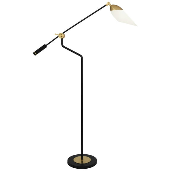 Srkashlteni Modern Floor Lamp with Tapered Frosted Glass Shade and Matte Black Finish - Elegant Lighting Solution for Your Home