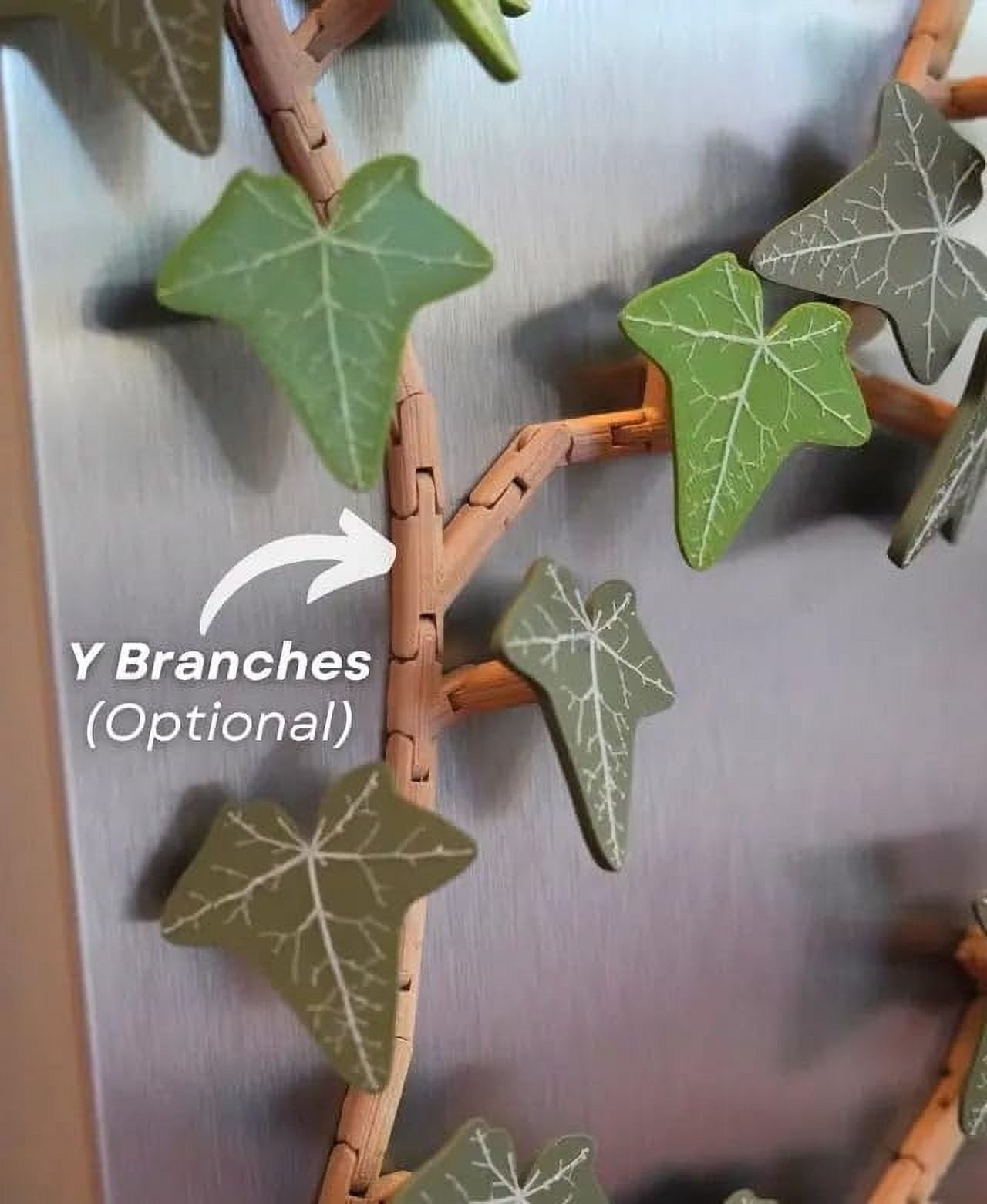 Ivy Fridge Magnet with Articulating Stems, Artificial Ivy Vines 3D Print Refrigerator Magnets