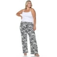 thumbnail image 5 of White Mark Women's Plus Size Floral Paisley Palazzo Pants, 5 of 6