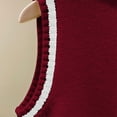 thumbnail image 6 of Coerni School Uniform Boys and Toddler V-Neck Cable Knit Sweater Vest Kid Girls Solid Sleeveless Pullover 2025 Comfy Sweater Vest, 6 of 8