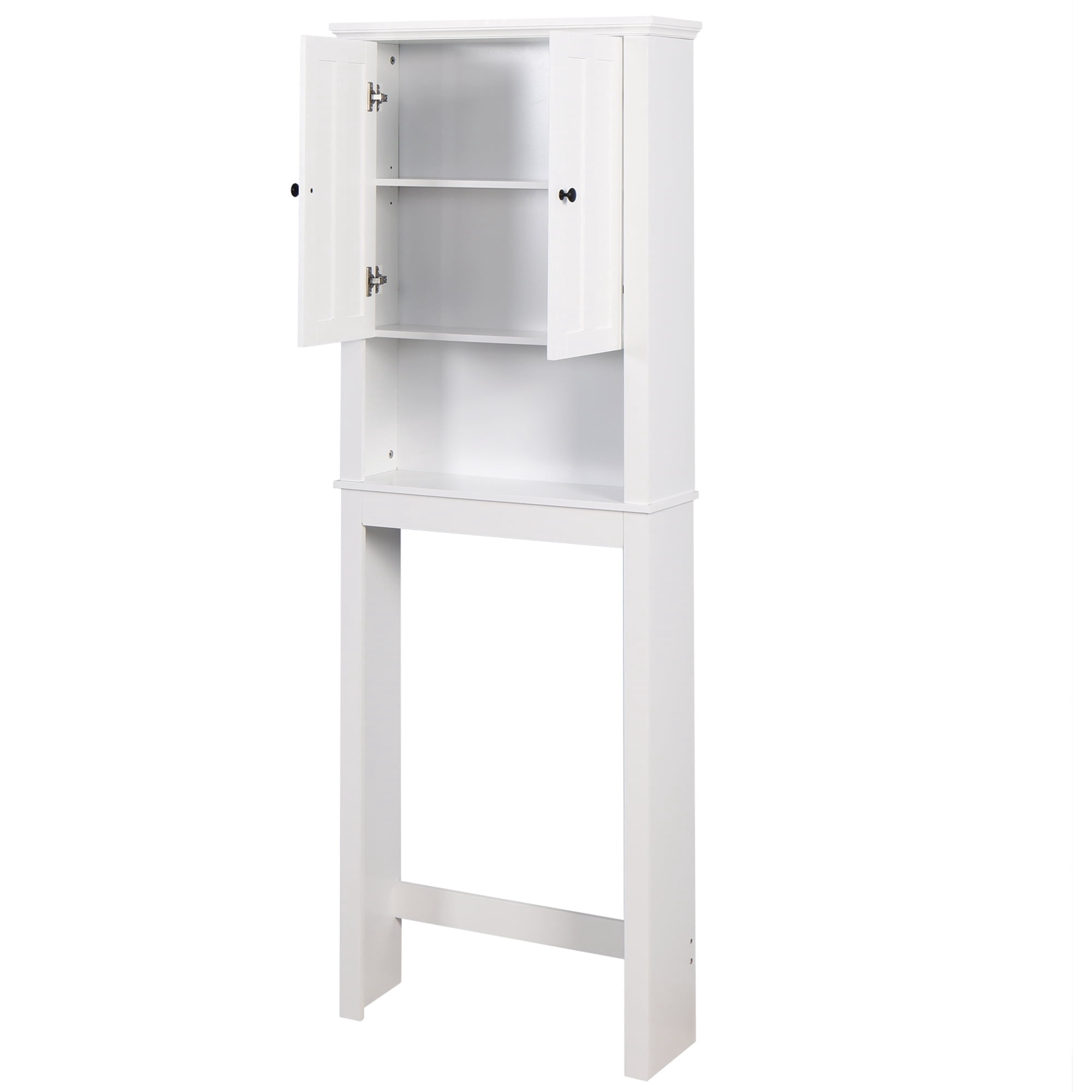 PAPROOS Over the Toilet Storage Cabinet, Bathroom Space Saver Organizer above Toilet with Adjustable Shelf and 2 Doors, White #2
