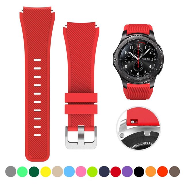 Correa de silicona para Samsung Galaxy Watch, pulsera de 20mm, 22mm, 46mm, 42mm, Gear S3, Sport Frontier Active 2, Huawei GT 2/2e