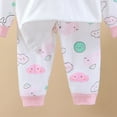 thumbnail image 4 of HCNTES Toddler Boy Girl Clothes Sweatshirts Long Sleeve Tops Pants Outfit Fall Winter Baby Hooded Clothe Set(Pink&4,3-6 Months), 4 of 7
