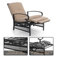 thumbnail image 4 of MAISON ARTS  Adjustable Recliner Lounge Chair & Bistro Table Set - Perfect for Outdoor, Patio, Garden, and Porch Beige N/A 1-Piece, 4 of 5