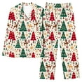 thumbnail image 5 of Womens Christmas Pajamas Long Sleeve Button-Up Christmas Tops 2Pc Xmas Pj Sets Holiday Comfy Winter Lounge Loungewear Comfy Pajama Pants with Pockets, 5 of 5