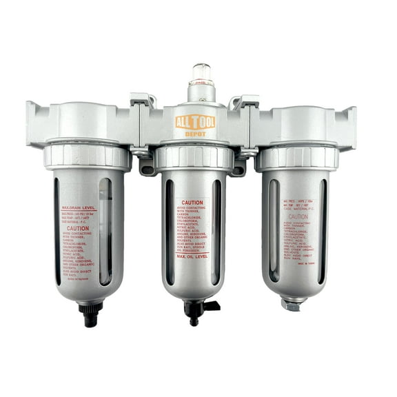 1/2" NPT MID FLOW 3 Stages Filter Coalescing Desiccant Dryer System (AUTO DRAIN)