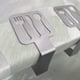 thumbnail image 3 of Pinzas para manteles de plata con forma de vajilla, diseño elástico, resistentes, de acero inoxidable, para fiestas al aire libre, picnics, cenas tipo buffet de bodas, acampadas y uso en el hogar y, 3 of 5