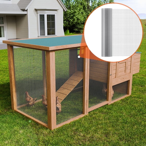 (Weiyi-EC)-- Hardware Cloth, 1'2 Inch 24in X 25 Ft 19 Gauge, Hot Dipped Galvanized Wire Mesh Roll, Chicken Wire Fencing, Wire Mesh For Rabbit Cages, Garden, Small Rodents **--（ 87['lj）