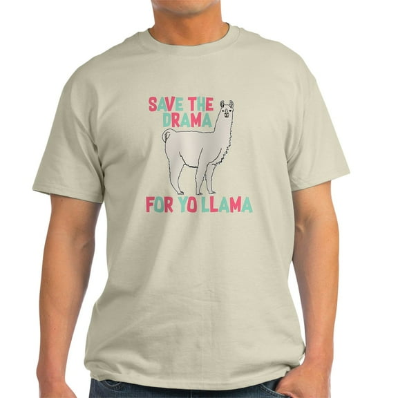 CafePress - Save The Drama For Yo Llama Light T Shirt - Men's Classic Graphic T-Shirt