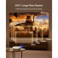 thumbnail image 2 of CocoBear 4K Smart Projector with 5G WiFi & Bluetooth, Native 1080P, 450 ANSI Lumens, Built-in Streaming Apps (Netflix/YouTube/Prime Video), Up to 300" Home Theater Projector, 2 of 8