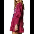 thumbnail image 3 of Vestido Camisero de Cascanueces para Mujer, con Brillo Navideño, Sudadera de Papá , Minivestido Tipo Suéter Púrpura S, 3 of 7