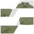 thumbnail image 6 of Uwinwear Men's Summer Outdoor Two-Piece Sets Lightweight Short Sleeve Button-Up Shirt and Side Zip Cargo Shorts Set Casual 2 Piece Casual Outfit,Army Green,M, 6 of 7