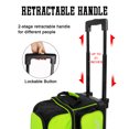 thumbnail image 4 of WOLT Lemongreen Double Roller Bowling Bag for 2 Balls - Retractable Handle 40", 4 of 7