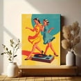thumbnail image 6 of UXIEQU Retro Dancing Women Record Player Canvas Wall Art 15.75x11.81 Inches, 6 of 8
