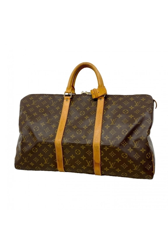 Pre-Owned Louis Vuitton Monogram Keepall 50 Boston Bag M41426 Brown Men's and Women's