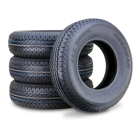 ROCKMAN Trailer Tire ST225/75R15 10-Ply Load Range E 117M Steel Belted Radial 11168, Set4