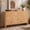 Light Burl, variant on Vintagearth 6 Drawer Dresser for Bedroom, Curved 1.18" Thick FSC Certified Wood, Oak