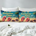 YST Summer Ocean Sheet Set Queen Size, Beach Ocean Themed Sheets