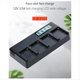 thumbnail image 3 of NP F970 F960 NP F770 BateríA Cargador Inteligente RáPido de 4 Canales para F750 F950 NP-F550 NP-FM50 FM500H QM7 Enchufe UE, 3 of 7
