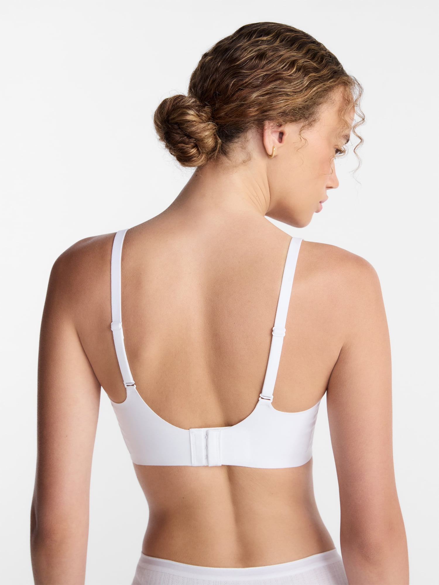 Joyspun Women’s Wireless Bonded Bra with Mesh Inserts, Sizes XS-XXXL