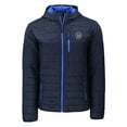 thumbnail image 2 of Men's-Cutter & Buck  Navy Penn State Nittany Lions Rainier Eco PrimaLoft Hooded Full-Zip Jacket, 2 of 3