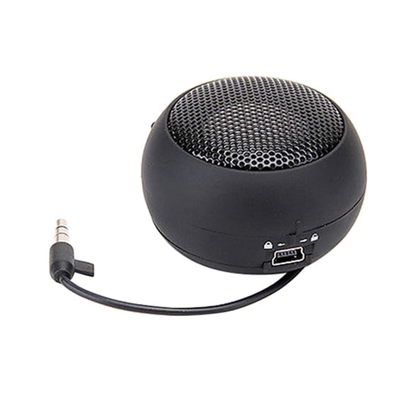 Desheus Mini Portable Speaker Multifunction Super Bass Plug-in Mobile Phone Speaker Line-in Speaker with Clear Bass 3.5mm Audio Interface Mini Portable Hamburger Speaker(Black)