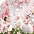 thumbnail image 4 of Burculy Pink Balloon Arch Kit 132Pcs Light Pink White Clear Balloons Garland for Birthday Wedding Baby Shower Bridal Party Decorations Anniversary, 4 of 7