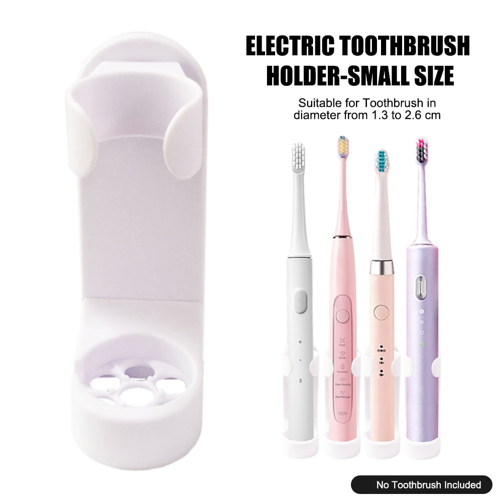 White XAVSWRDE 3 PCS Electric Toothbrush Holder Adhesive Wall Mounted Toothbrush Caddy Multifunctional Plastic/ Tooth Brush Organizer Rack/ Universal Toothbrush Stand Hanger/ for Bathroom to Keep Drying