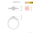 thumbnail image 5 of ANGARA Natural 0.26 Ct. Diamond Halo Ring in 14K White Gold for Women (Ring Size: 11.5), 5 of 10