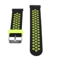 thumbnail image 4 of 24mm Replacement Watchband Color Contrast Adjust Size Soft Silicone Watch Strap for Spartan Hr Baro Black Green, 4 of 14