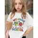 thumbnail image 1 of Boy's/Girls Back To School Theme Cotton Graphic Tees, Back To School Clothes Girls, Summer Tops With Fun School Characters, Gift For First Day of School, Cute, Playful, Kid-Friendly Kids Clothes Girl, 1 of 6