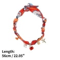 thumbnail image 3 of Unique Bargains 1 Pc Durable Scarf Necklace with Charm Adjustable Tie Statement Choker for Women Orange Blue White, 3 of 5