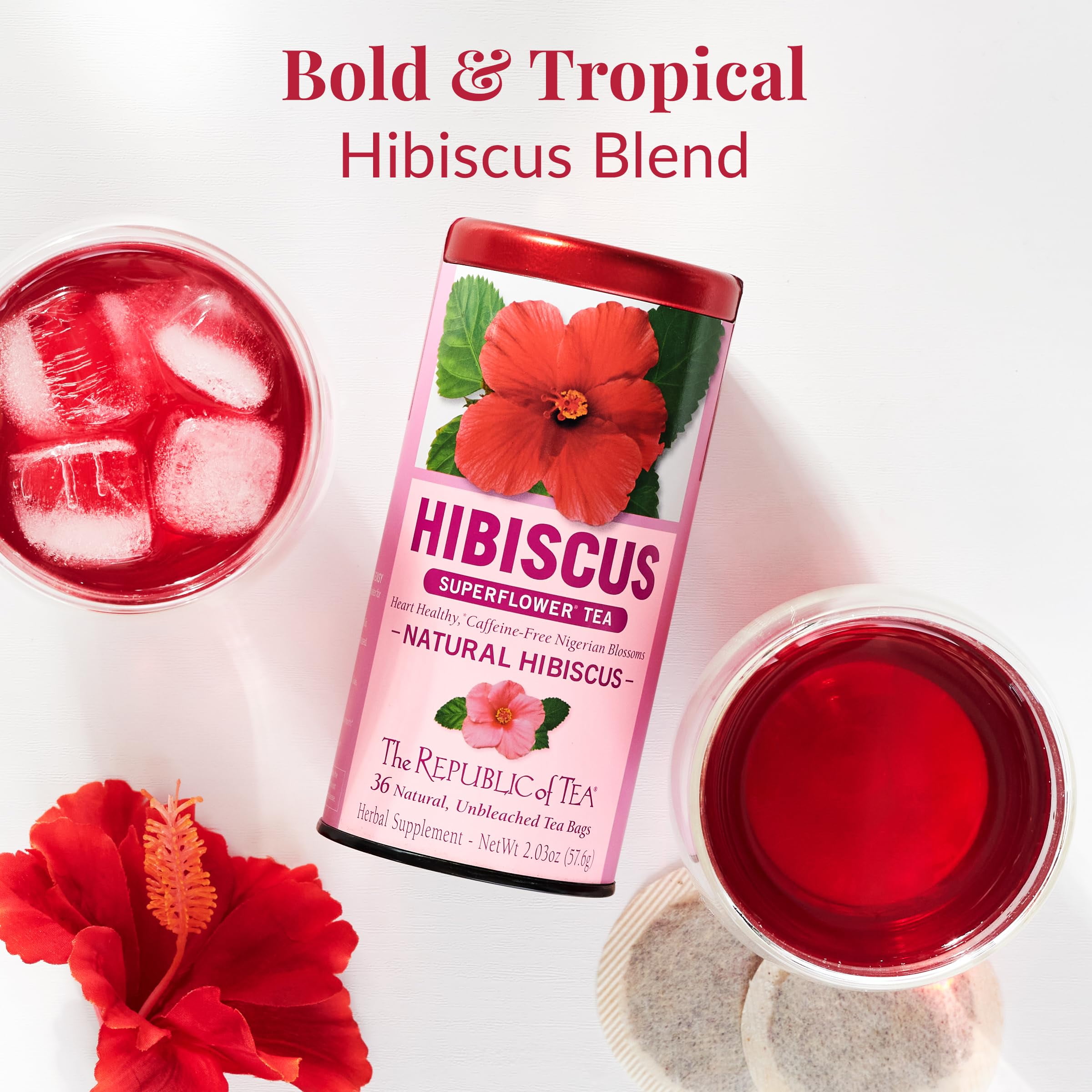 (2 pack) Natural Hibiscus Herbal Tea