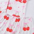 thumbnail image 7 of Conairie Pajamas for Women Set Valentines Cherry Print Cozy Button Down Shirt And Shorts Pj Set Lounge Soft Two Piece Holiday Sleepwear White L, 7 of 7