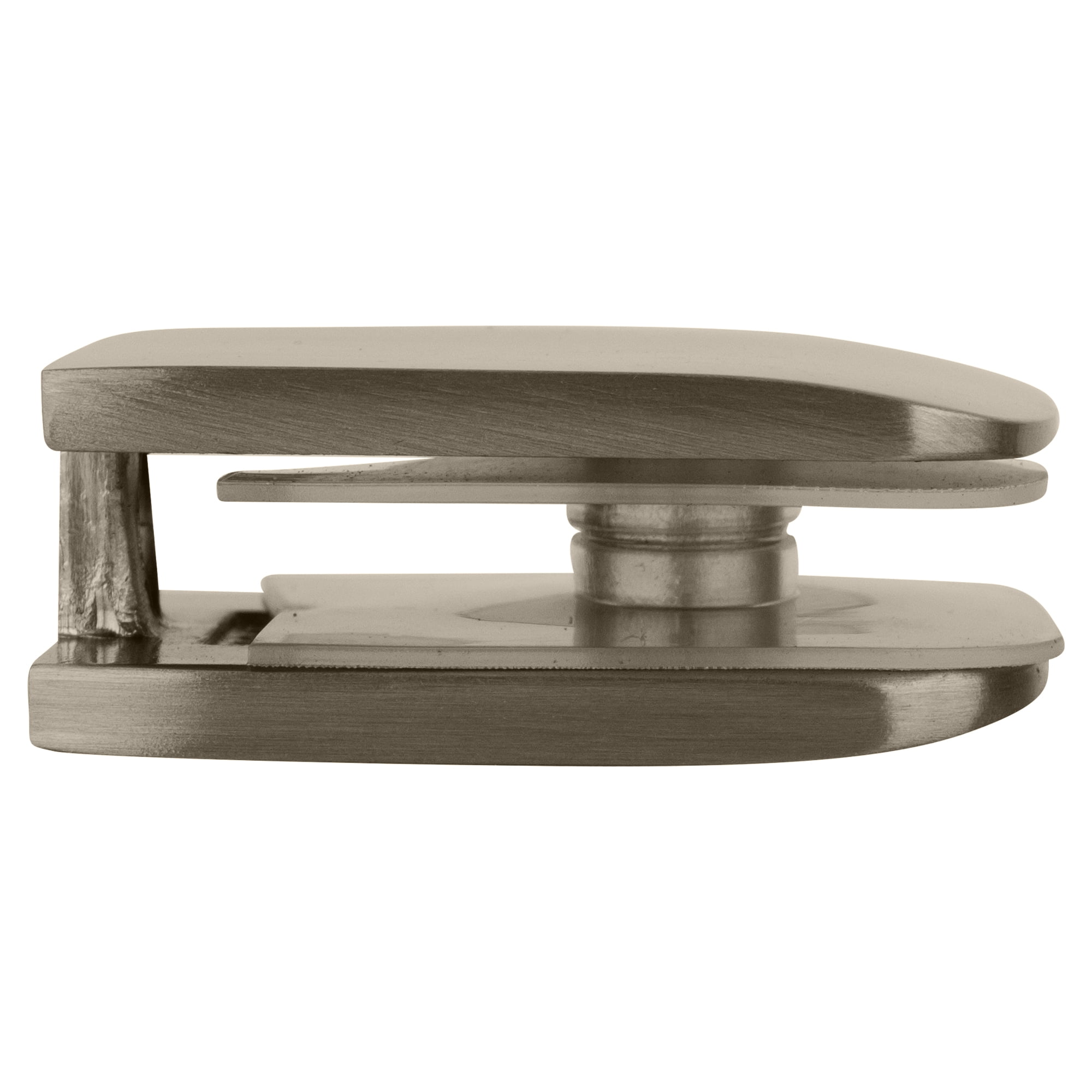 CRL R0M79BN Brushed Nickel Roman Series Fixed Panel U-Clamp