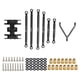 thumbnail image 1 of Juego de eslabones de aluminio mejorados, anticorrosión, a prueba de herrumbre, juego de eslabones de suspensión para Axial SCX24 1/24 modelo RC Car negro, 1 of 12